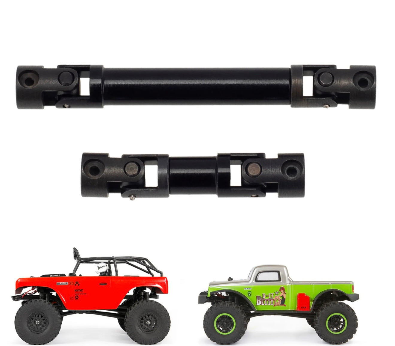 MEUS Racing Metal Front & Rear Drive Shaft for Axial 1/24 SCX24 90081 Deadbolt B-17