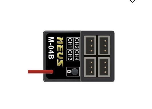 MEUS Racing ME-10B RC Transmitter 4ch 2.4GHz & Receiver with Coach Mode for 1/8 1/10 1/18 1/24 TRX4 TRX4M SCX10 SCX24 with JST adapters