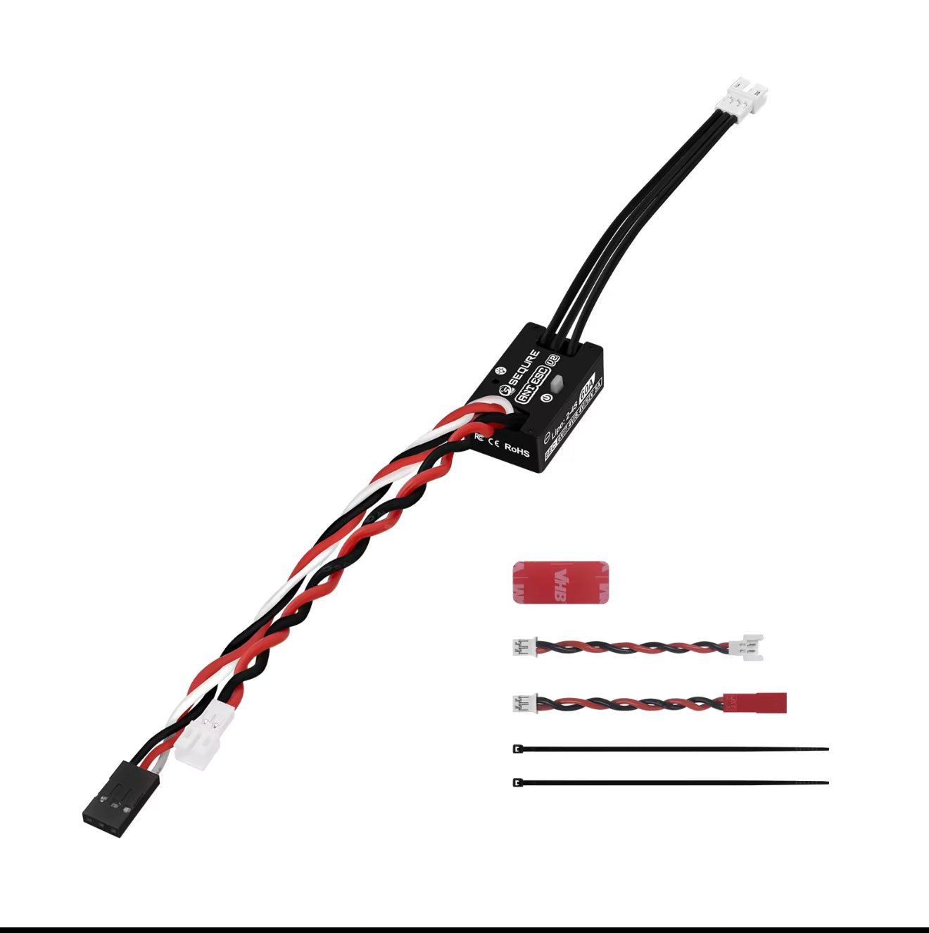 SEQURE ANT ESC V2 2-4S 60A Programmable BEC 5A Small Size Suitable for 1/24, 1/18, 1/16 RC