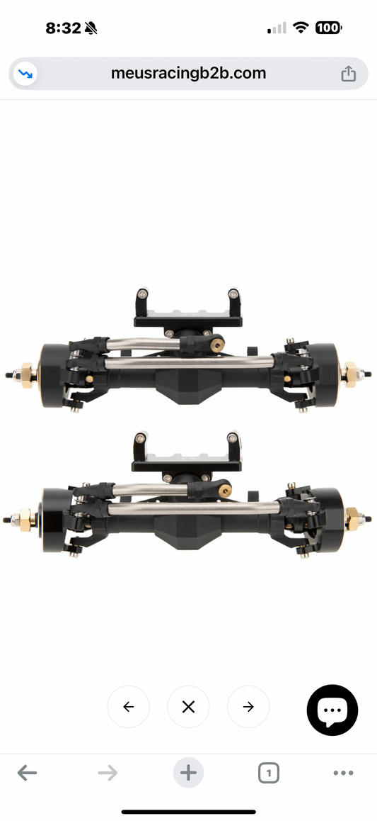 MEUS Racing Plastic 4WS Nylon Isokinetic 3-Section CVD Front Rear Axles Maximum Steering Angle 52° +5MM for SCX24 Deadbolt C10 JLU Gladiator Bronco
